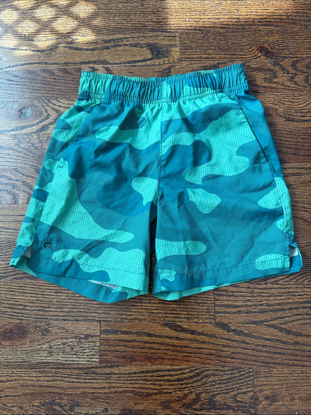 GAP Teal Camo Kids Athletic Shorts